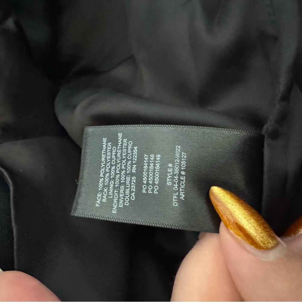 Aritzia Black Leather Jacket - Picture 7 of 9